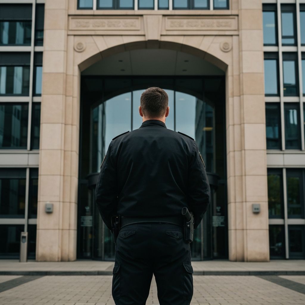 Professioneller Sicherheitsmitarbeiter